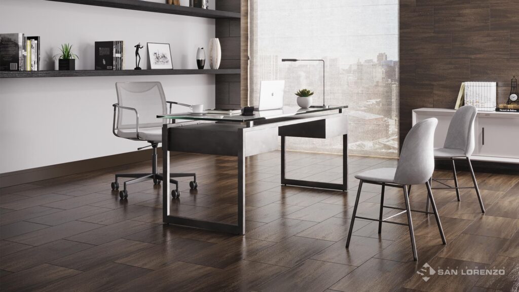 Ceramica San Lorenzo 30x60 Madera Aspen Nogalina Oficina