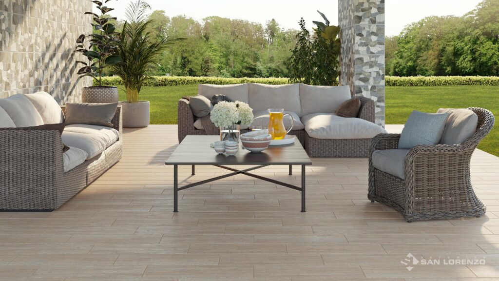 Ceramica San Lorenzo Premiun Sand Rockstone Gris Terraza